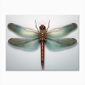 Dragonfly Common Green Darner Bright Colours 3 Canvas Print