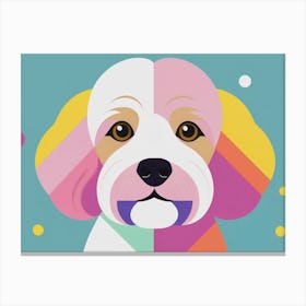 Cockapoo Dog Portrait Illustration Canvas Print