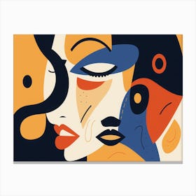 Abstract Portrait Of A Woman 3 Canvas Print