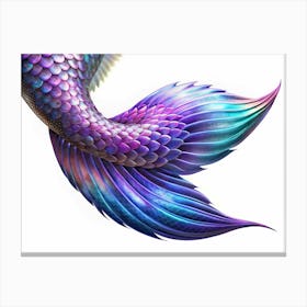 Purple And Blue Mermaid Tail Canvas Print