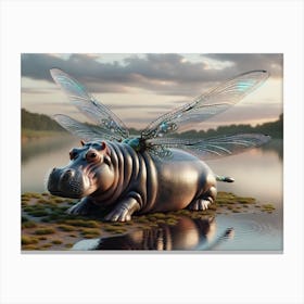 Fierce Hippodragonfly Fantasy Canvas Print