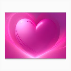 A Glowing Pink Heart Vibrant Horizontal Composition 84 Canvas Print