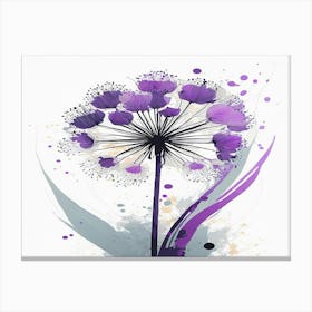 Purple Dandelion Canvas Print