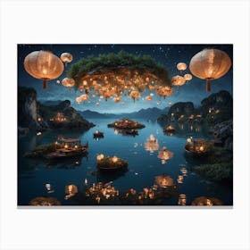 Asian Lanterns Canvas Print