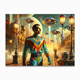 Aliens In The City Canvas Print