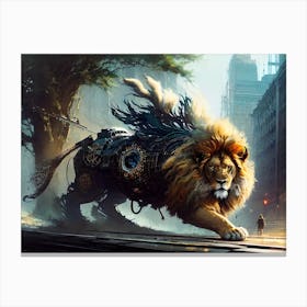 Steampunk Lion 1 Canvas Print