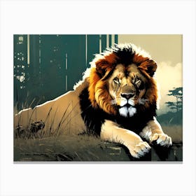 Lion Painting 60 Canvas Print