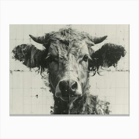 Absurd Bestiary: From Minimalism to Political Satire. Cow Canvas Print