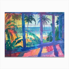 Honolulu From The Window View Painting 2 Canvas Print