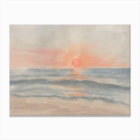 Sunset At The Beach 64 Canvas Print