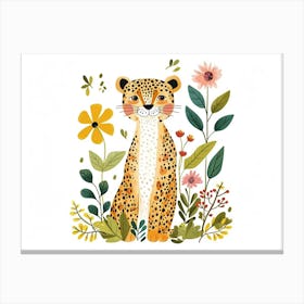 Little Floral Leopard 2 Canvas Print