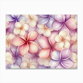 Floral Seamless Pattern, Tropical Background Luxury Canvas Print