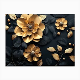 3d Floral 2 Canvas Print