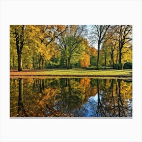 Serene Autumn Reflections 50 Canvas Print