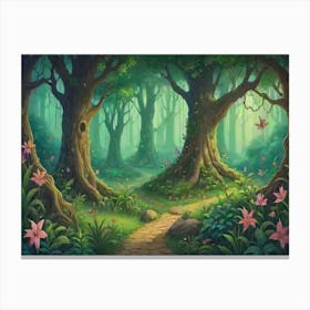 Path In The Forest Canvas Print