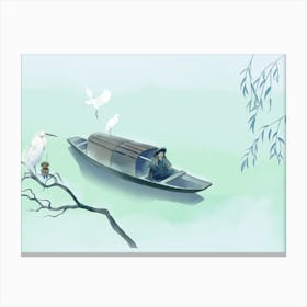 Chinese Boat Canvas Print