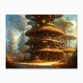 Fantasy Tree House Canvas Print