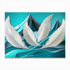 White Feathers Canvas Print