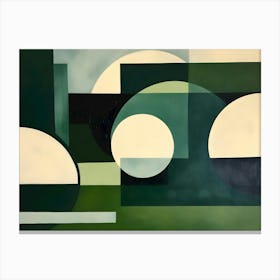 Sage green modern abstract art Canvas Print