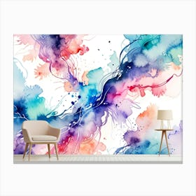 Abstract Watercolor Painting 38 Canvas Print