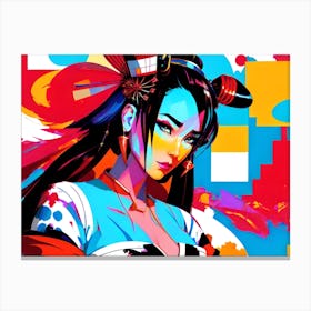 Samurai Girl Canvas Print