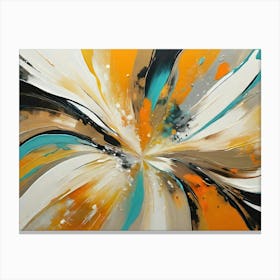 Abstract artistic oil Flower Painting Canvas Print