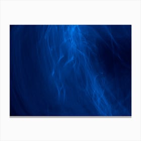 Glowing Abstract Curved Blue Lines 7 Canvas Print