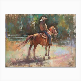 Cowboy In Santa Fe New Mexico Canvas Print