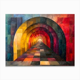 Tunnel Of Light, Cubism Canvas Print