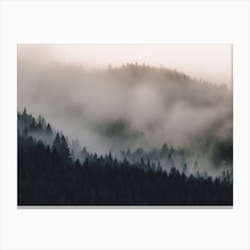 Misty Mountain Forest Canvas Print