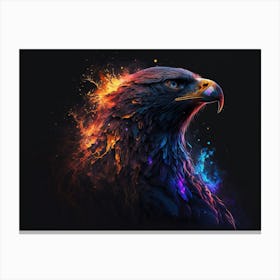 Eagle In Flames Canvas Print