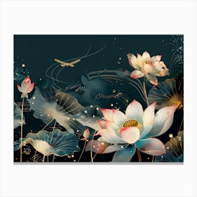 Lotus Flower Painting 2 Canvas Print