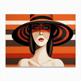 Woman In A Hat 8 Canvas Print