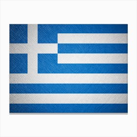 Greece Flag Canvas Print