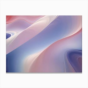 Abstract Background With Smooth, Flowing Waves In Shades Of Pink, Purple And Blue, Creating A Sense Of Elegance And Movement Canvas Print