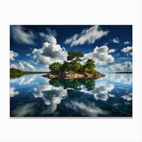 Default Step Into A Dreamlike Realm Where Islands Float In A S 1 Canvas Print