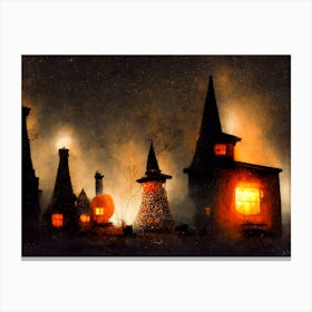 Spooky Village Canvas Print