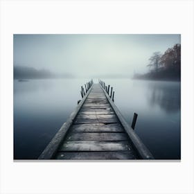 Pier In The Fog 2 Canvas Print