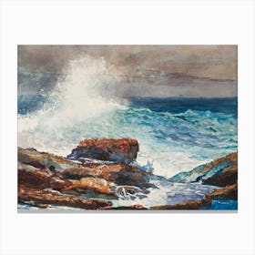 Incoming Tide, Scarboro, Maine (1883), Winslow Homer Canvas Print