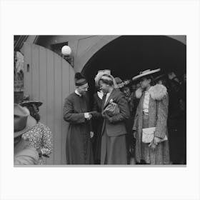 Shaking Hands With Members Of The Congregation After Services At An Episcopal Church, South Side Of Canvas Print