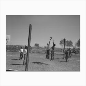 Untitled Photo, Possibly Related To Volleyball Game At The Annual Field Day At The Fsa (Farm Security Administration) Canvas Print