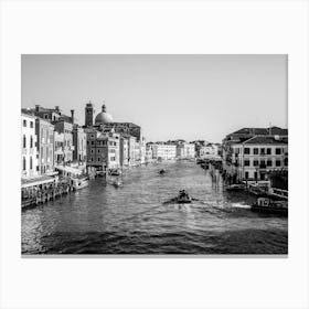 Venice Italy In Black And White 05 Canvas Print
