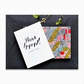 An Intricately Designed Thank You Card Detailed With Festive Typography Hues Of Vibrant Colors Dash (4) Canvas Print