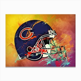 Chicago Bears Helmet Abstract Canvas Print