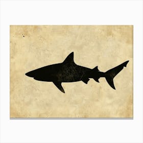 Port Jackson Shark Silhouette 1 Canvas Print