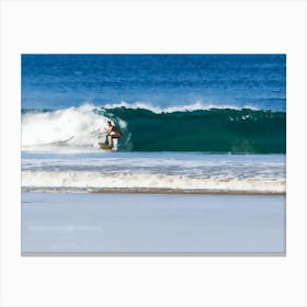 Nature art Surf Beach Poster blue Canvas Print