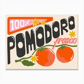 Pomodoro Fresco Retro Style Canvas Print