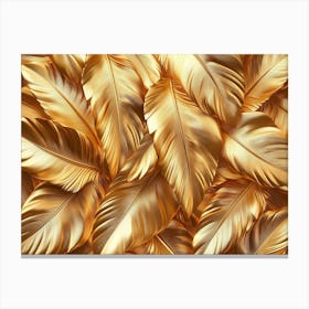 Gold Feathers 1 Canvas Print