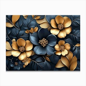 3d Artwork Floral Canvas Print