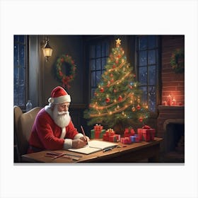 Santa Claus Writing 1 Canvas Print
